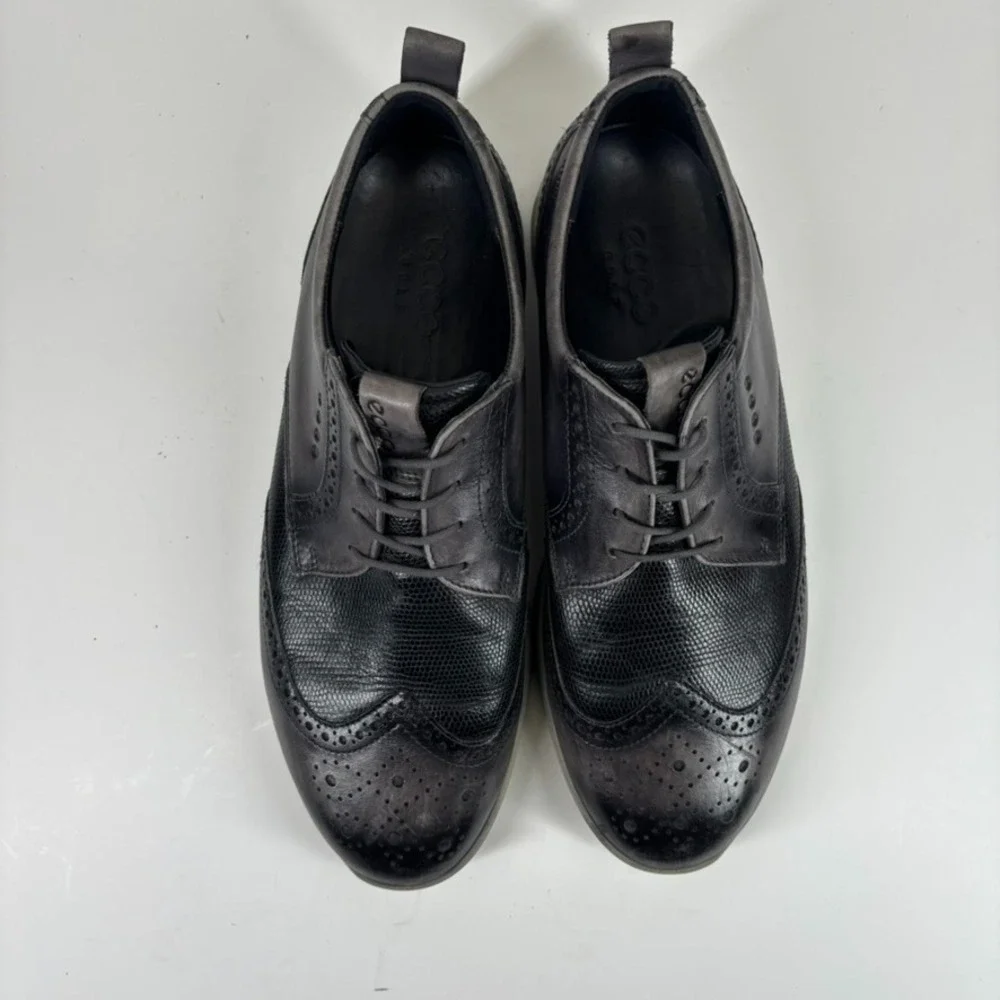ECCO S-Classic Men's US‎ 9 Magnet Leather Brogue Wingtip Spikeless Golf Shoes